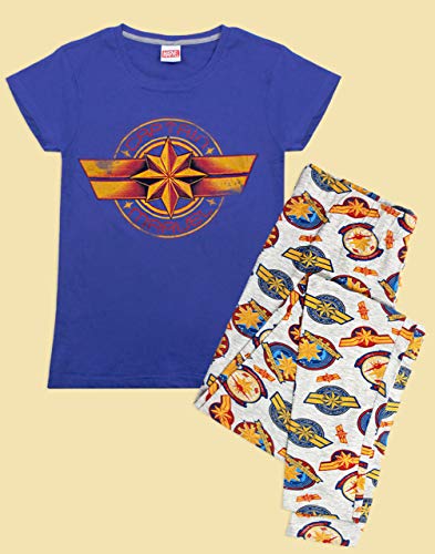 Marvel Loungepants y Camiseta con Estampado de Logo Capitán, Conjunto de Pijama