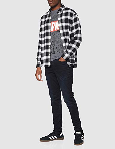 Marvel Mono Comic T-Shirt Camiseta, Gris (Dark Heather), X-Large para Hombre