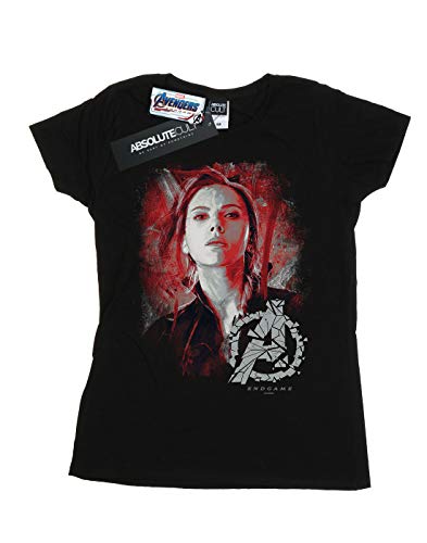 Marvel Mujer Avengers Endgame Black Widow Brushed Camiseta Negro Large