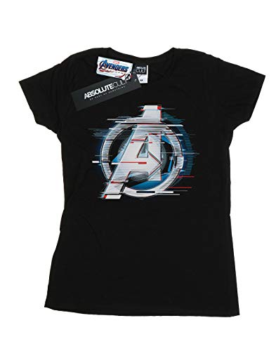 Marvel Mujer Avengers Endgame Team Tech Logo Camiseta Negro Medium