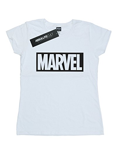 Marvel Mujer Logo Outline Camiseta Blanco Large