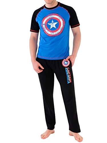 Marvel - Pijama para Hombre - Avengers Capitán América - X-Large