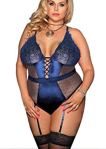 marysgift Lencería sexy para mujer, picardías con liguero Dr806512. XXX-Large
