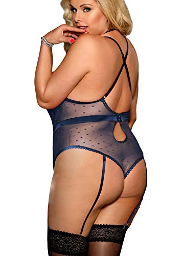 marysgift Lencería sexy para mujer, picardías con liguero Dr806512. XXX-Large