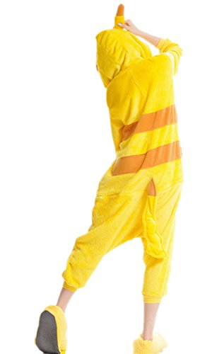 Mauea Unisexo Hombre Mujer Pijamas Halloween Traje Invierno Disfraz Animal Pyjamas Cosplay Pikachu M