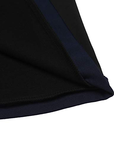 MAXMODA Conjuntos Pijamas para Mujer Invierno Conjuntos Pijamas Forro Polar Negro XXL