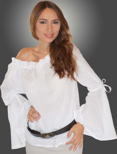 Maylynn 13710 – Blusa Medieval Elena de algodón Puro Blanca