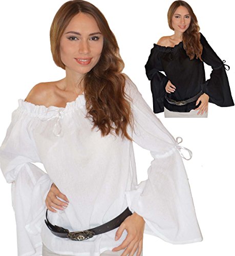 Maylynn 13710 – Blusa Medieval Elena de algodón Puro Blanca