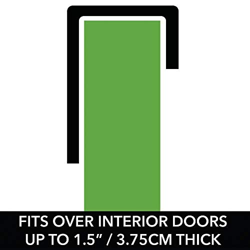 mDesign Práctico Perchero de Puerta – Percha con 8 Ganchos para Colgar para la Cocina, el recibidor o el baño – Colgador de Ropa para Abrigos, Chaquetas, Bufandas o Toallas – Verde Menta/Blanco