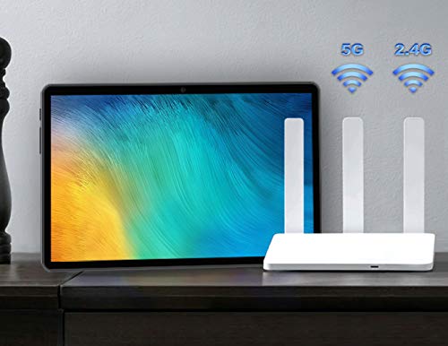 MEBERRY Tablet 10 Pulgadas Android 10.0：5G WI-FI | 1.6 GHz | Octa-Core Ultrar-Rápido Tablets - 4GB RAM+64GB ROM（TF 128GB） - 1920 * 1200 FHD | Face ID | GPS | Ratón & Teclado Y Más - Nergo