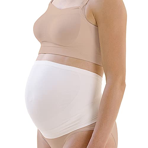Medela, Faja de maternidad sustenitiva, sin costuras, ofrece apoyo y alivio durante el embarazo y después de la parte, talla L, color blanco