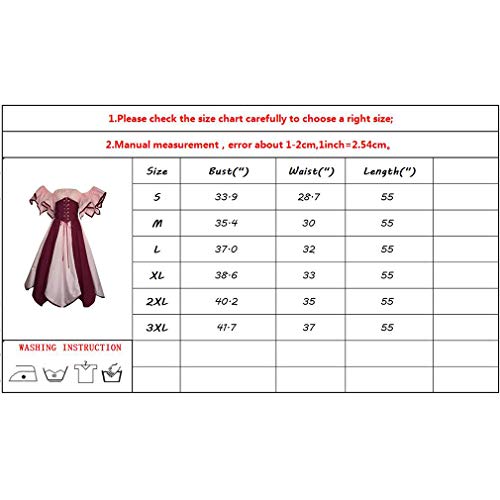 MEIHAOWEI Vestido De Estilo Europeo Y Americano Vestido Vintage Vestido De Fiesta Vestido De Manga Corta Traje Medieval Renacentista Femenino