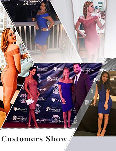 meilun - Vestido de Fiesta para Mujer con Escote Cruzado en V de rayón - Rosa - Medium