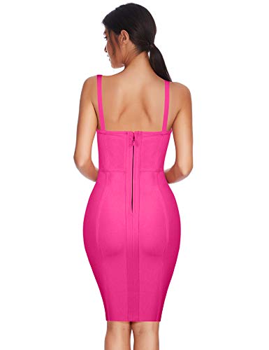 Meilun Vestido de vendaje sexy con cuello en V para mujer