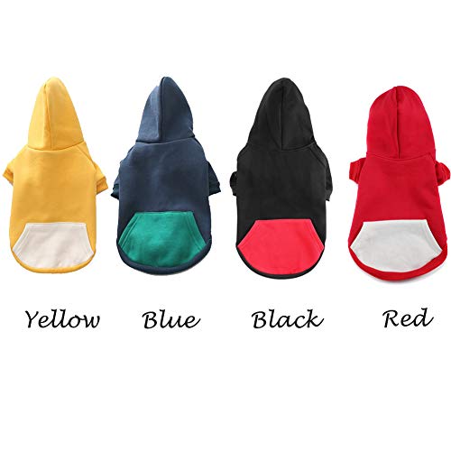 Meioro Sudaderas con Capucha de Perro Ropa Abrigada para Perros Ropa Deportiva para Mascotas de algodón Puro más Terciopelo Dog Hoodie (XXL, Rojo)