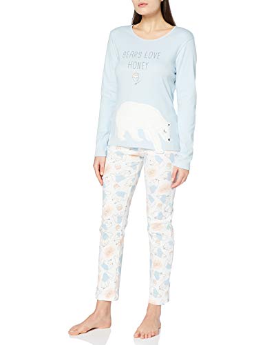 Melissa Brown AF.Honey.pyk Juego de Pijama, Bleu/Ecru.S para Mujer