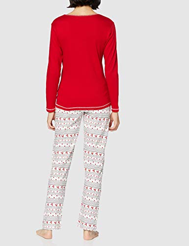 Melissa Brown AF.Vent.PYK Juego de Pijama, Rojo/Crudo, M para Mujer