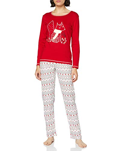 Melissa Brown AF.Vent.PYK Juego de Pijama, Rojo/Crudo, M para Mujer