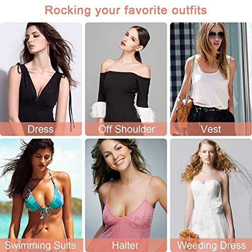 MELLIEX Cubierta de Pezón - Pezoneras Mejorado Silicona Push Up Breast Lift Sujetadores Adhesivos Invisibles Reutilizable Pezón Levantamiento Cubierta