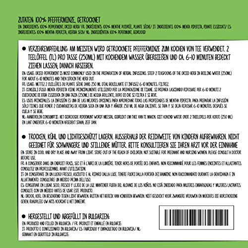 Menta (250g), hojas de hierbabuena cortadas, té de hierbabuena secada suavemente, té de hierbas 100% puro y natural