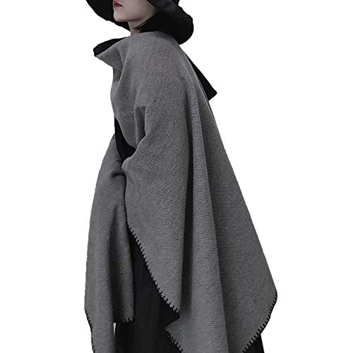 MeOkey Poncho para Mujer de Invierno Cárdigan de Elegante Abrigada Calentito Diseño Casual Simple Manta Chal 150 x 130 CM