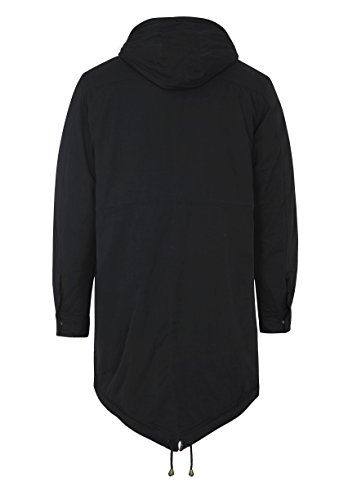 Merc of London Tobias-Abrigo Hombre, Negro (Black1), Large