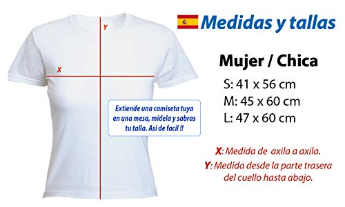 MERCHANDMANIA Camiseta Mujer Bandera ESPAÑA Pais Unido Tshirt