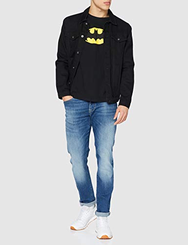 MERCHCODE Merch Código Hombre Batman Logo tee – Camiseta, Hombre, Batman Logo tee, Negro, Medium