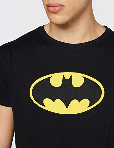 MERCHCODE Merch Código Hombre Batman Logo tee – Camiseta, Hombre, Batman Logo tee, Negro, Medium