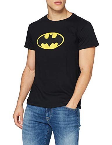MERCHCODE Merch Código Hombre Batman Logo tee – Camiseta, Hombre, Batman Logo tee, Negro, Medium