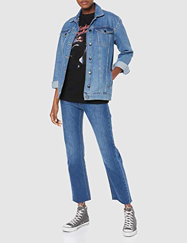 MERCHCODE Michael Jackson tee - Camiseta para Mujer, Color Negro, Mujer, MC406, Negro, Medium