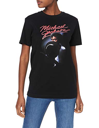 MERCHCODE Michael Jackson tee - Camiseta para Mujer, Color Negro, Mujer, MC406, Negro, Medium