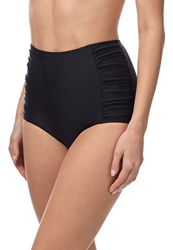Merry Style Bragas de Bikini Parte de Abajo Bañador Corte Alto Mujer MS10-119 (Negro (9240), 44)
