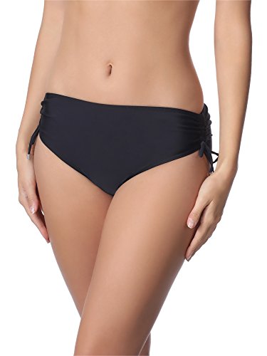 Merry Style Bragas Tanga de Bikini Parte de Abajo Bañador Mujer M30 (Negro (9240), 46 (Tallas del Productor: 3XL))