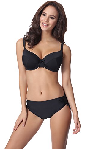 Merry Style Bragas Tanga de Bikini Parte de Abajo Bañador Mujer M30 (Negro (9240), 48 (Tallas del Productor: 4XL))