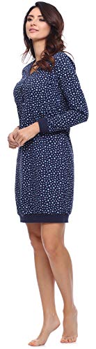 Merry Style Camisón Lencería Sexy Ropa de Cama Mujer MS10-179 (Marino Estrellas, XL)