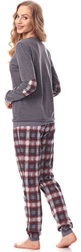 Merry Style Pijama Conjunto Camiseta y Pantalones Mujer MS10-168(Melange Oscuro Burdeos, 3XL)