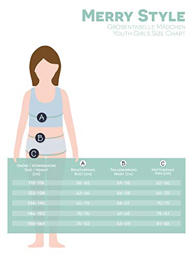 Merry Style Pijama Entero 1 Pieza Vestido de Casa 100% Algodón Niña MS10-186(Melange Unicornio, 158-164)