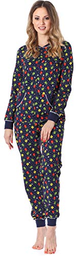 Merry Style Pijama Entero Una Pieza Ropa de Cama Mujer MS10-175 (Marino Regalos, XXL)