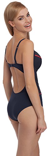 Merry Style Traje de Baño Entero 1 Pieza Monokini Bañador Mujer F28 (Patrón-326, EU Top 85C / 42 = ES (Top 100C / 44))