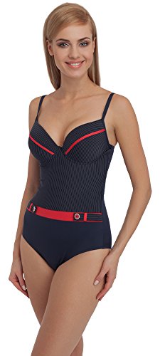 Merry Style Traje de Baño Entero 1 Pieza Monokini Bañador Mujer F28 (Patrón-326, EU Top 85C / 42 = ES (Top 100C / 44))