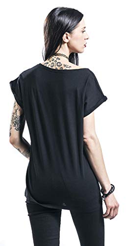 Metallica Biker Mujer Camiseta Negro M, 100% algodón, Ancho