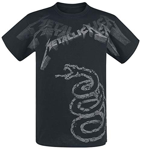Metallica Black Album Faded Hombre Camiseta Negro XXL, 100% algodón, Regular