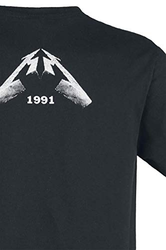 Metallica Black Album Faded Hombre Camiseta Negro XXL, 100% algodón, Regular