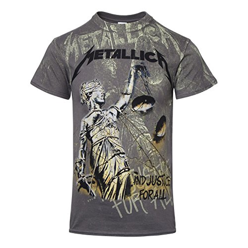 Metallica - Camiseta con diseño delante y detrás - Justice Neon
