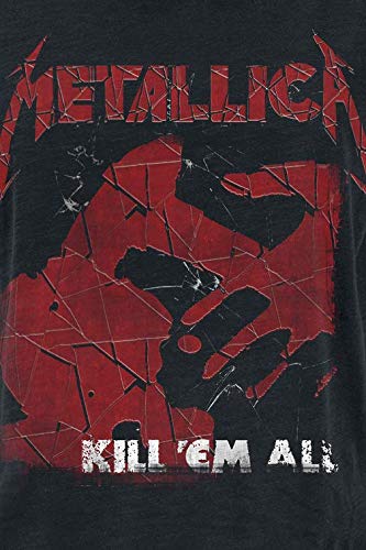 Metallica Kill 'Em All Shattered Mujer Camiseta Negro M, 100% algodón, Ancho