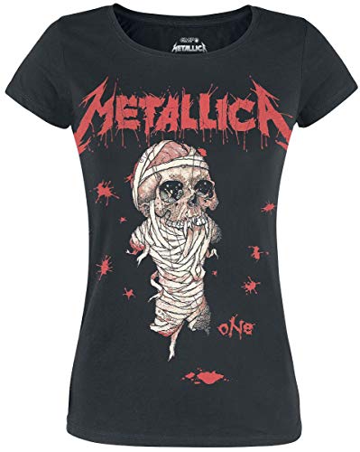 Metallica One Mujer Camiseta Negro XL, 100% algodón, Regular