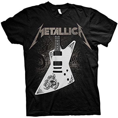 Metallica Papa Het Guitar Hombre Camiseta Negro XXL, 100% algodón, Regular