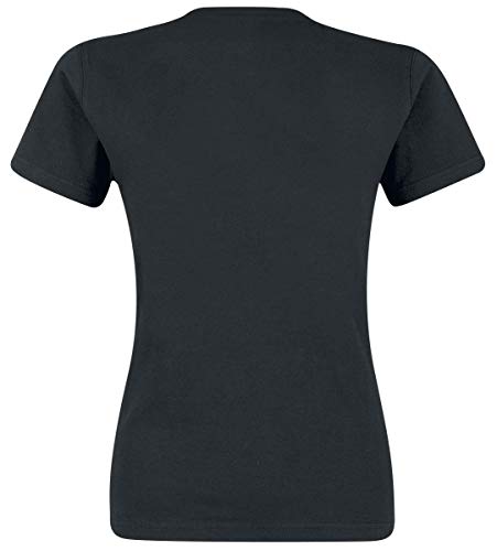 Metallica Textured Logo Mujer Camiseta Negro M, 100% algodón, Regular