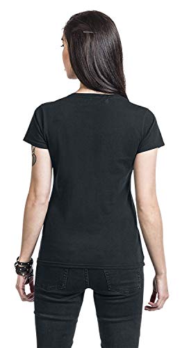 Metallica Textured Logo Mujer Camiseta Negro M, 100% algodón, Regular